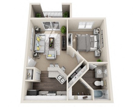 Washington 1 bedroom floor paln